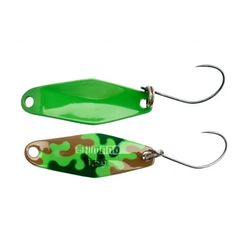 Artificiale Shimano Spoon Wobble Swimmer 2,5 gr GreenBrown