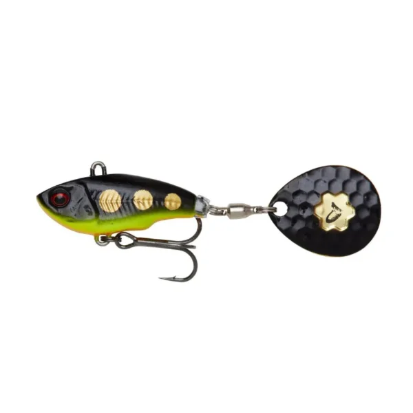 Artificiale Spinner Savage Gear Fat Tail Spin 5.5 cm 9 gr Black Magic