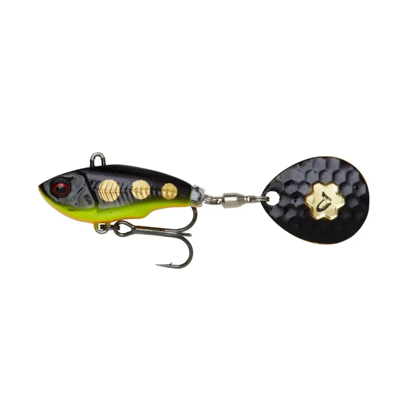 Artificiale Spinner Savage Gear Fat Tail Spin 6.5 cm 16 gr Black Magic