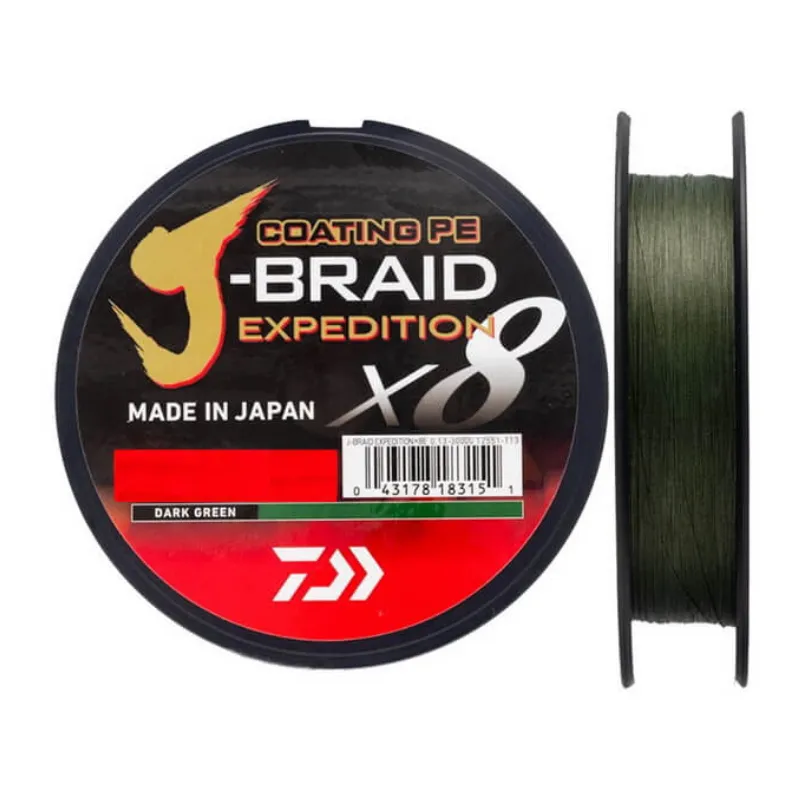 Trecciato Daiwa J-Braid Expedition X8 150 mt Dark Green