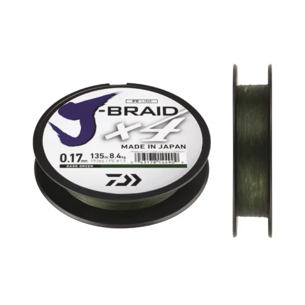 Trecciato Daiwa J-Braid X4 135 mt Dark Grey