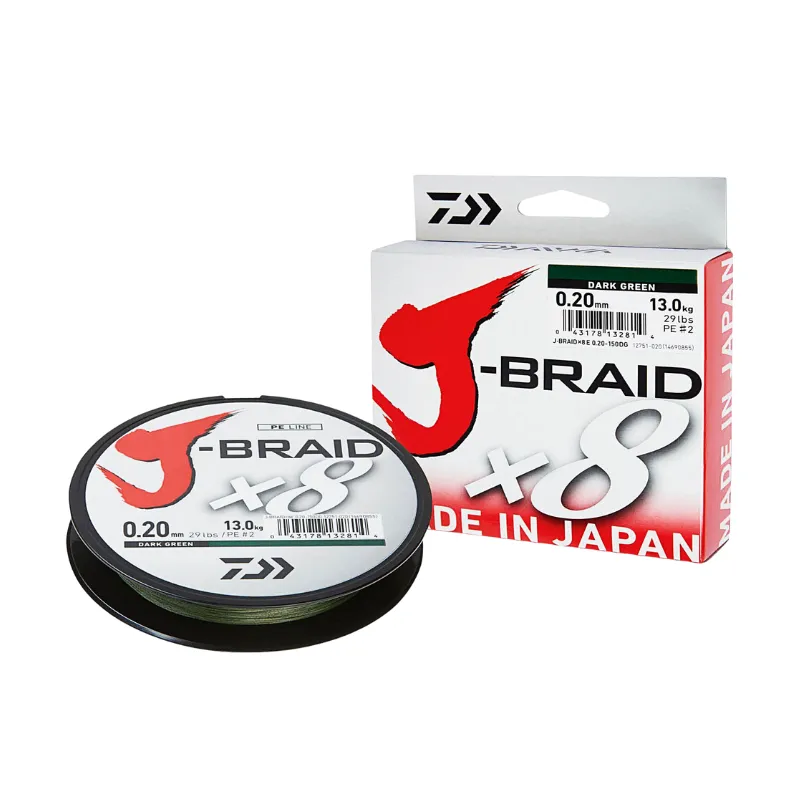 Trecciato Daiwa J-Braid X8 150 mt Dark Grey