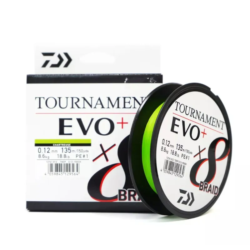 Trecciato Daiwa Tournament Evo Braid X8 135 mt Chartreuse