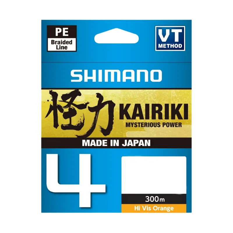 Trecciato Shimano Kairiki 4 300 mt Orange Hi-Vis
