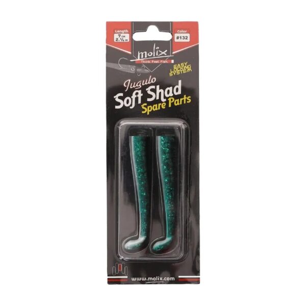 Artificiale Shad Molix Jugulo Soft 2.75'' - 7 cm Green Mackerel
