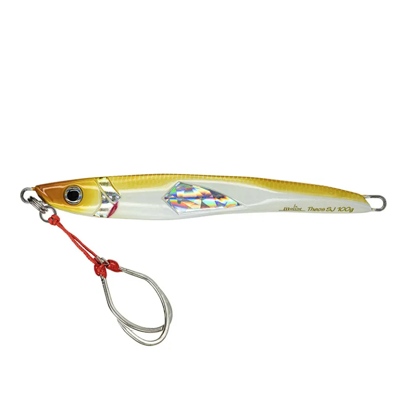Artificiale Metal Jig Molix Theos Shore Jigging 14 cm 80 gr WhiteGold