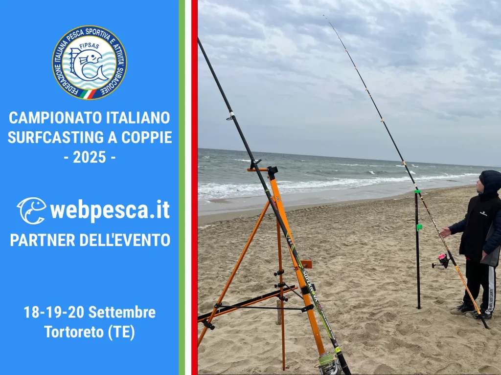 webpesca partner campionato italiano di Surfcasting a Coppie 2025