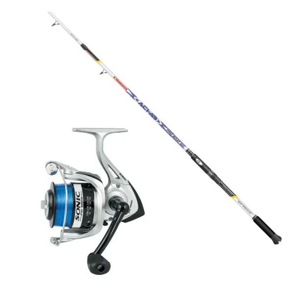 Combo Bolentino Trabucco Achab Pro Boat 2.10 mt 250 gr + Sonic FD 5000