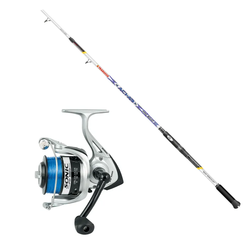 Combo Bolentino Trabucco Achab Pro Boat 2.10 mt 250 gr + Sonic FD 5000