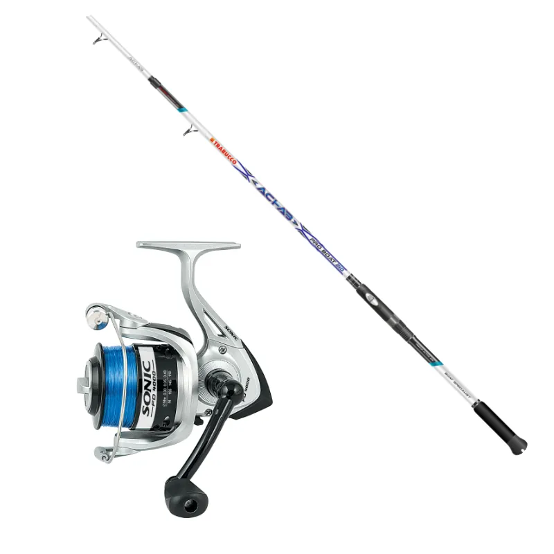 Combo Bolentino Trabucco Achab Pro Boat 2.40 mt 200 gr + Sonic FD 6000