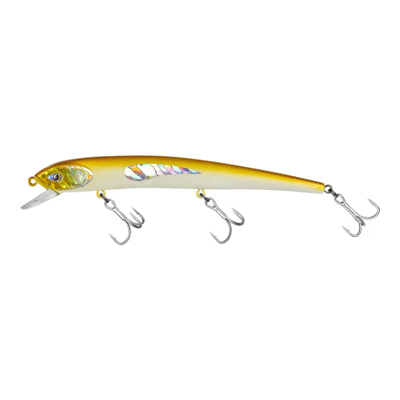 Artificiale Jerkbait Molix Audace Evo Slow Sinking 13 cm 15 gr White Gold Back