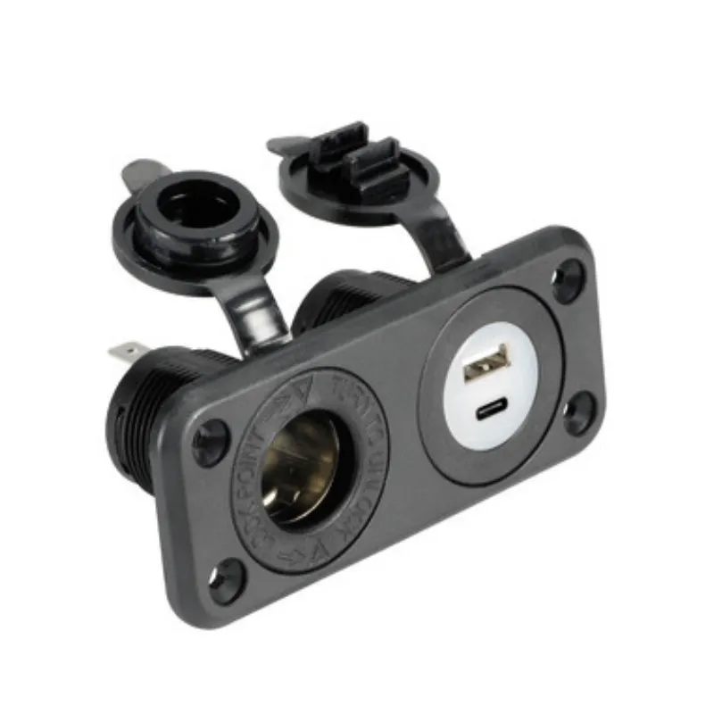 Presa correnteaccendisigari + doppia USB-A + USB-C Osculati