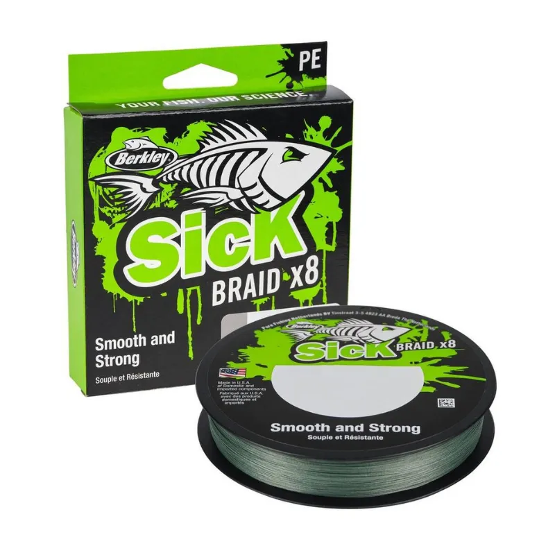 Trecciato Berkley Sick Braid X8 150 mt Moss Green