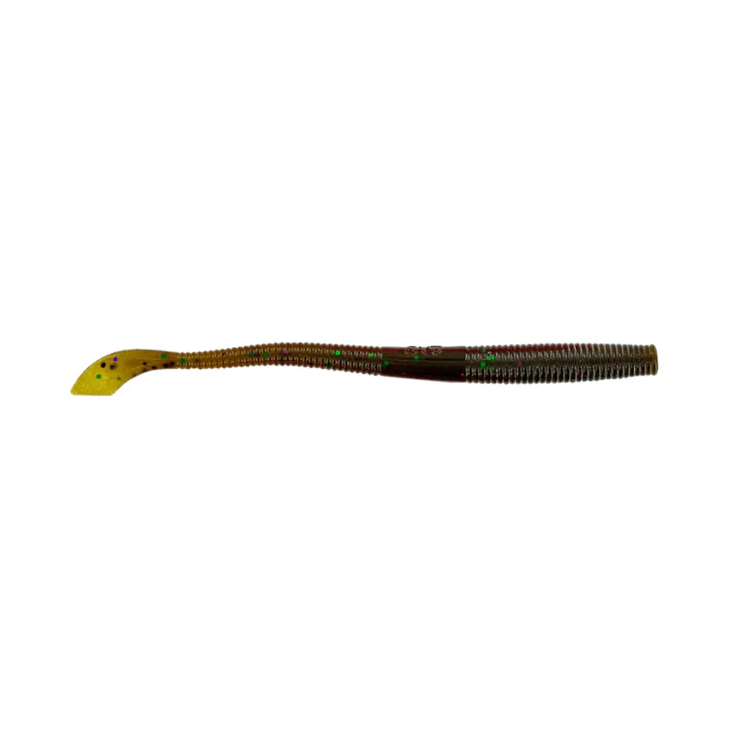 Artificiale Worm Gary Yamamoto Kut Tail 5 Green Pumpkin Purple