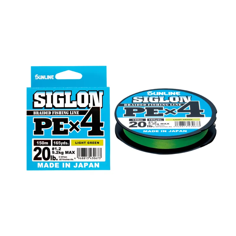 Trecciato Sunline Siglon PE X4 150 mt Light Green
