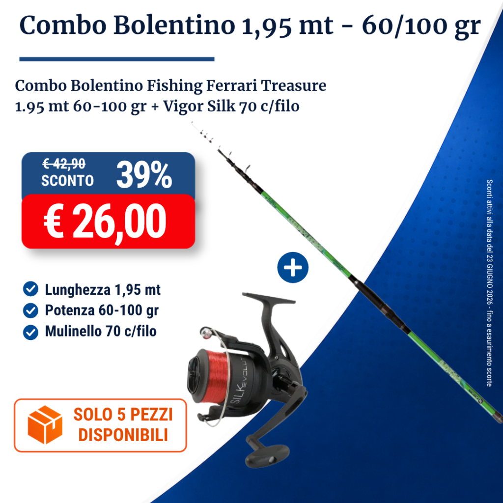 Combo Bolentino 1,95 mt 60-100 gr + Silk 70