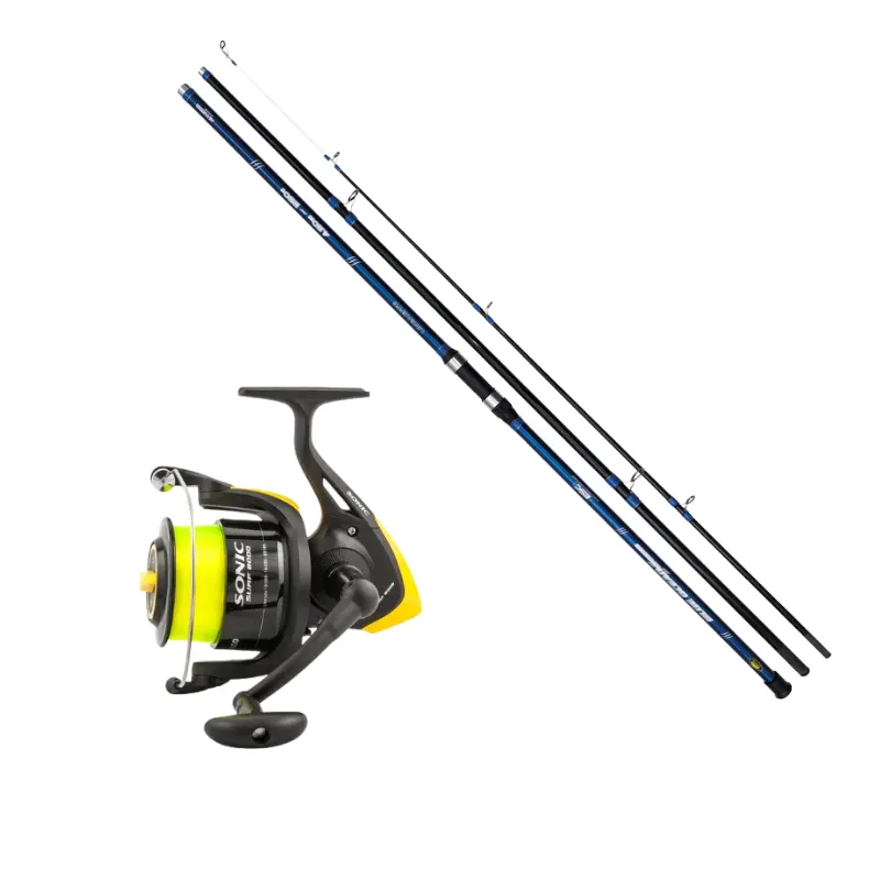 Combo Surfcasting Lineaeffe Blue Ocean Advanced 4.20 mt 250 gr + Sonic XS Surf 8000 cfilo