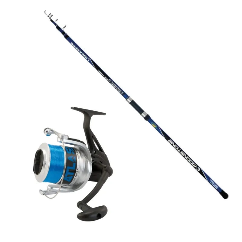Combo Surfcasting Lineaeffe Moonstone 4.20 mt 200 gr + Atlas 80 cfilo