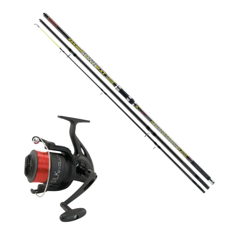 Combo Surfcasting Trabucco Sonic XT 4.20 mt 200 gr + Vigor Silk 70 cfilo