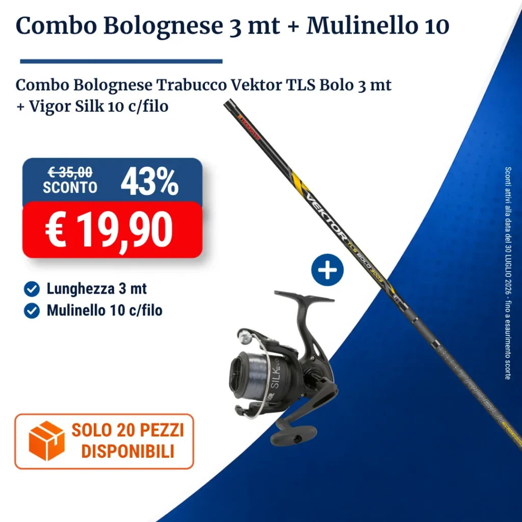 Combo Bolognese Trabucco Vektor TLS Bolo 3 mt + Vigor Silk 10 cfilo