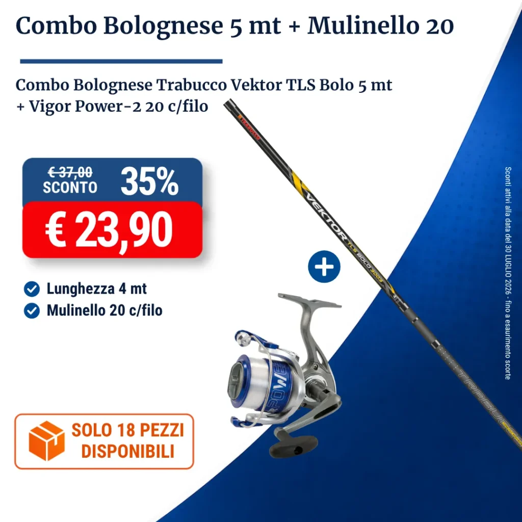 Combo Bolognese Trabucco Vektor TLS Bolo 4 mt + Vigor Power-2 20 cfilo