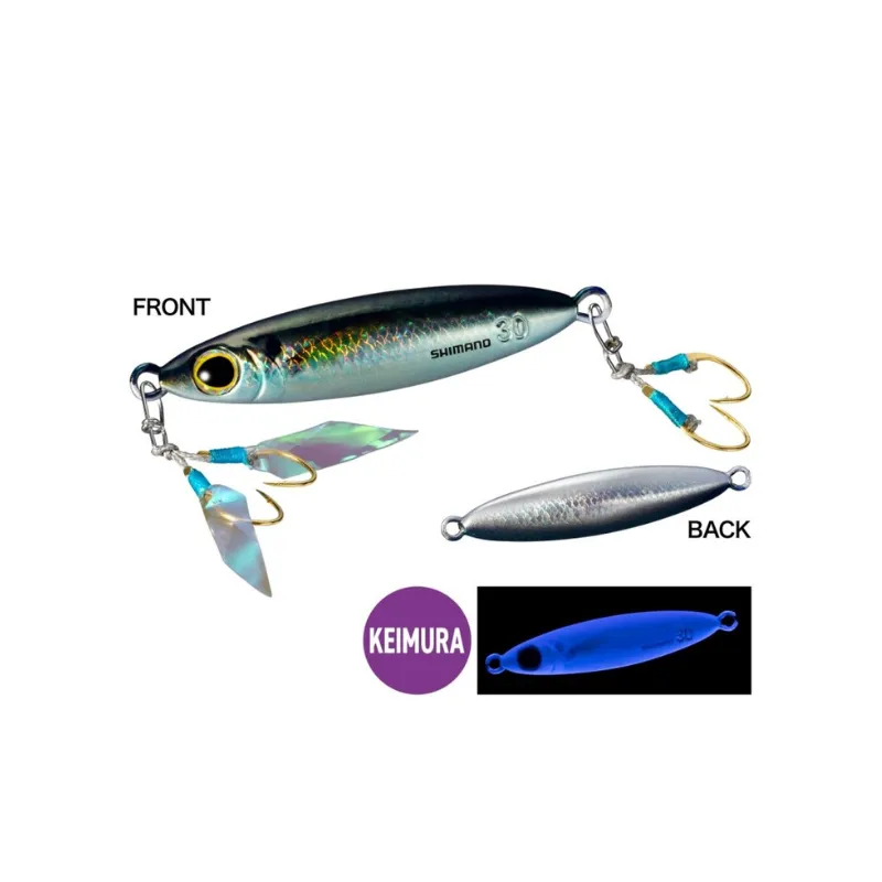 Artificiale Metal Jig Shimano Lure Stinger Butterfly Flat Light 5.8 cm 30 gr Sr Macherel