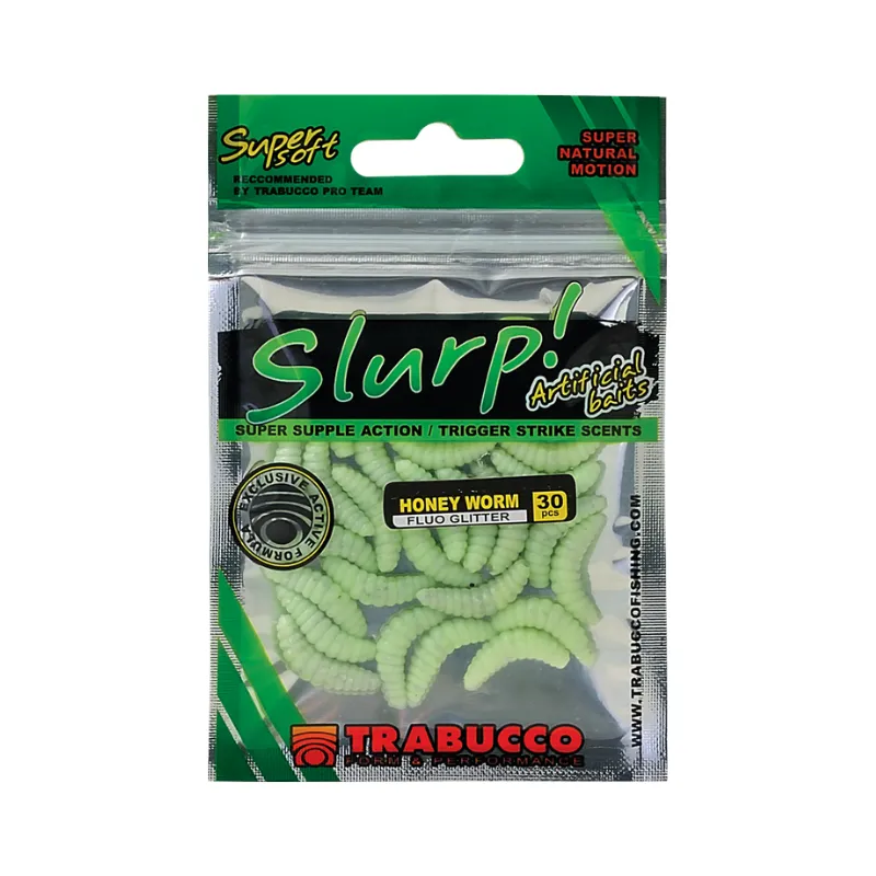 Artificiale Worm Trabucco Slurp Honey Worm Fluo Glitter