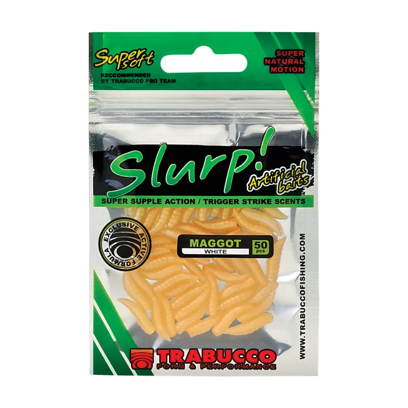 Artificiale Worm Trabucco Slurp Maggots XL Natural White