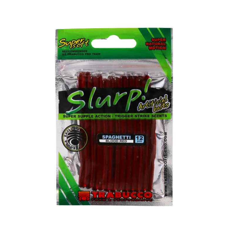 Artificiale Worm Trabucco Slurp Spaghetti Blood Red