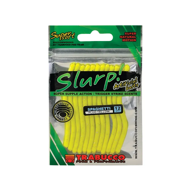 Artificiale Worm Trabucco Slurp Spaghetti Fluo Yellow