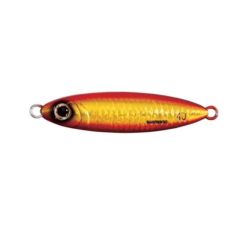 Artificiale Metal Jig Shimano Lure Stinger Butterfly Flat Light 6.6 cm 40 gr Red Gold