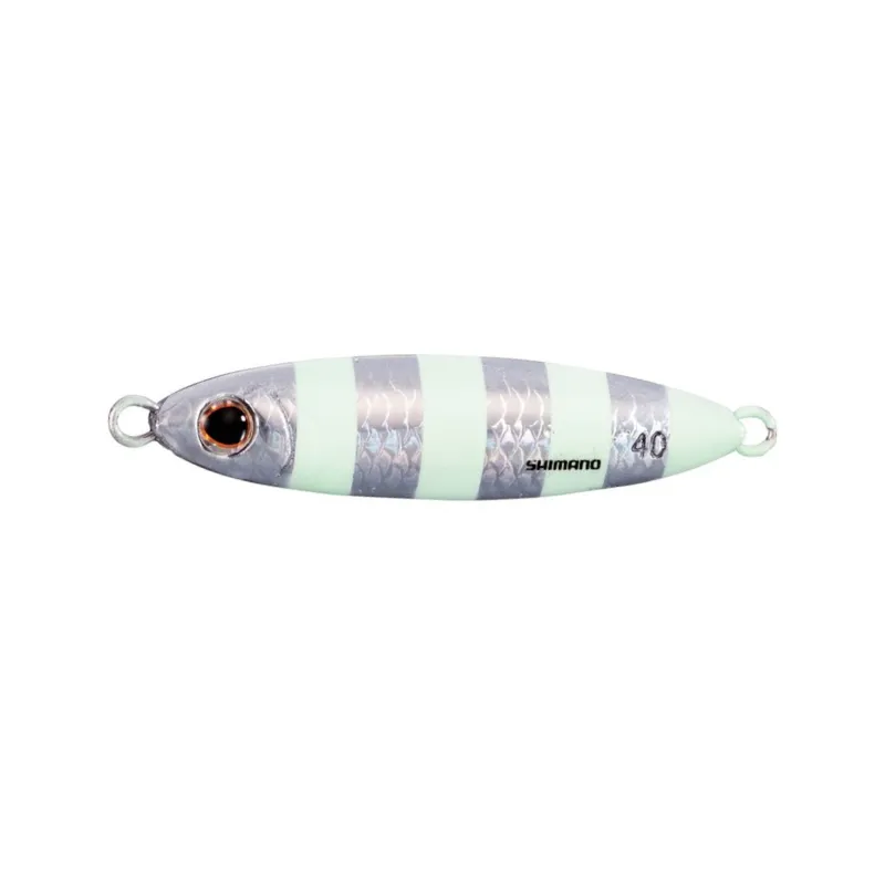 Artificiale Metal Jig Shimano Lure Stinger Butterfly Flat Light 6.6 cm 40 gr Zebra